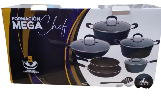 BATERÍA DE COCINA ALUS MARMOLIZADO